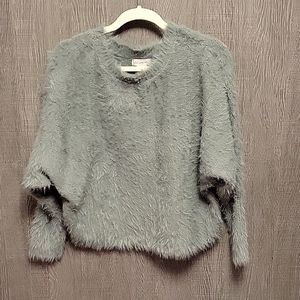 Fuzzy eyelash knit sweater